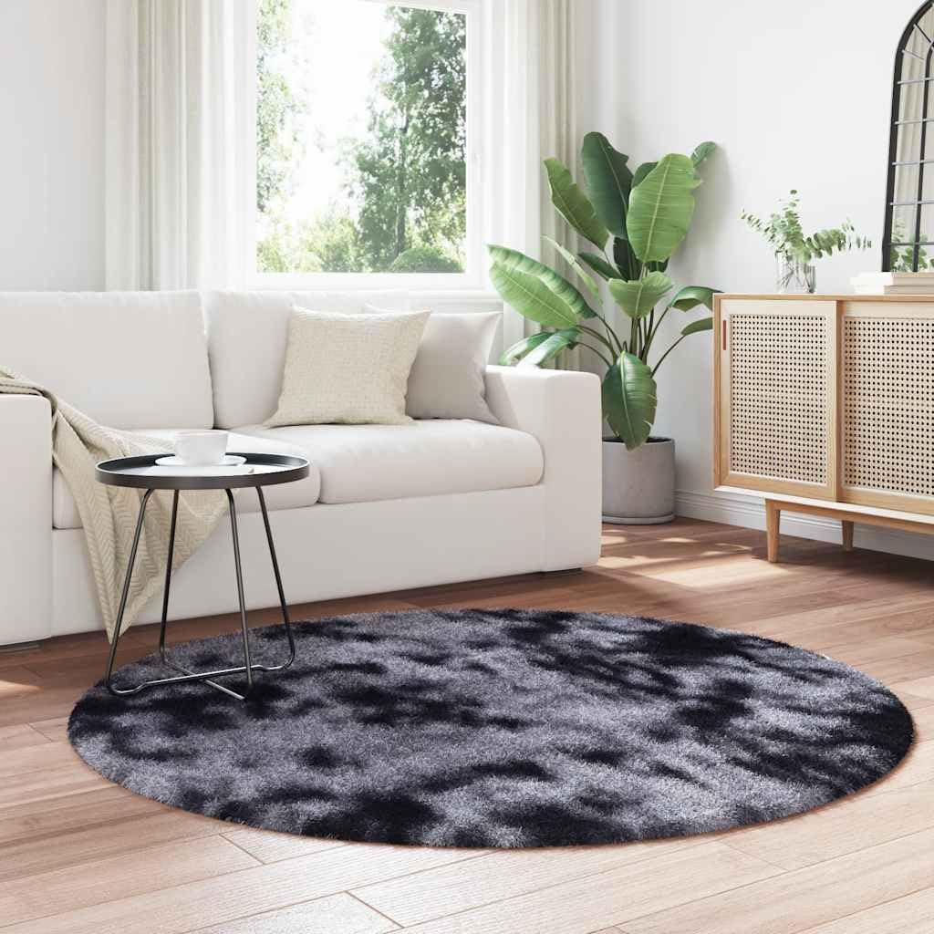 Tappeto Shaggy Pelo Lungo NAVARRA Grigio Scuro 160x160 cm
