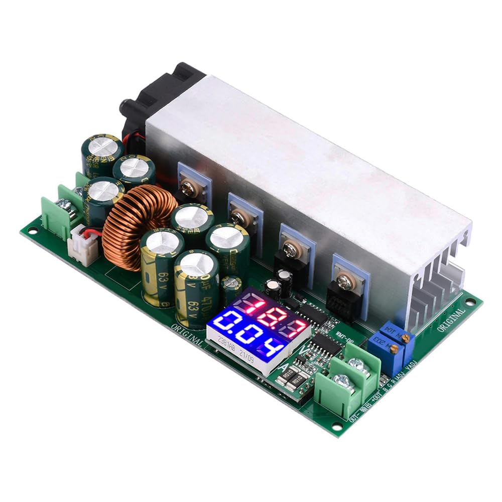 DC-DC Step Down Power Supply Module, CVCC 12V-80V to 2.5V-50V 20A 600W Einstellbarer Spannungswandler mit zwei Anzeigebildschirmen