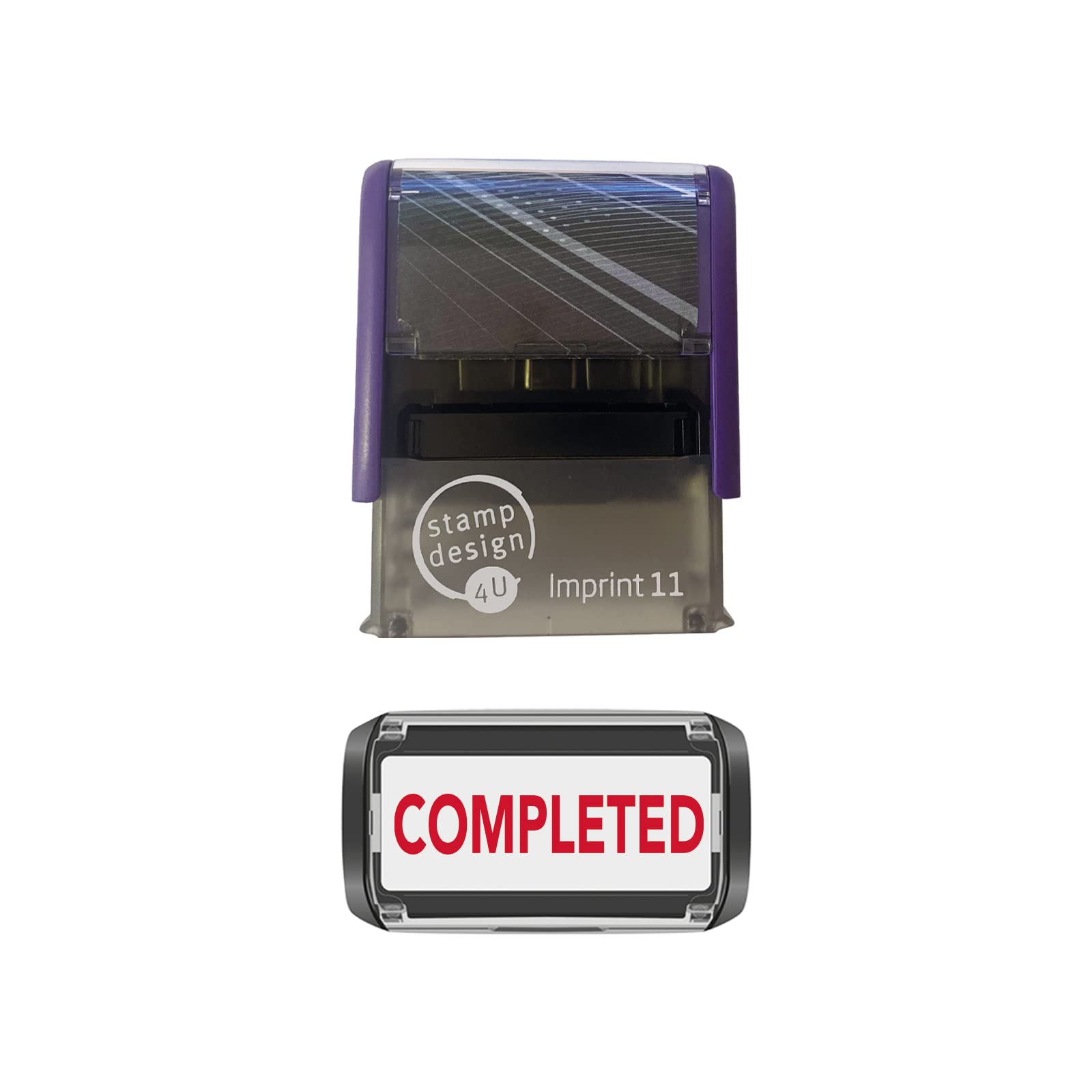 Imprint 11 38 x 14mm Completed Self Inking Rubber Stamp in Red Ink Stamp Design 4U