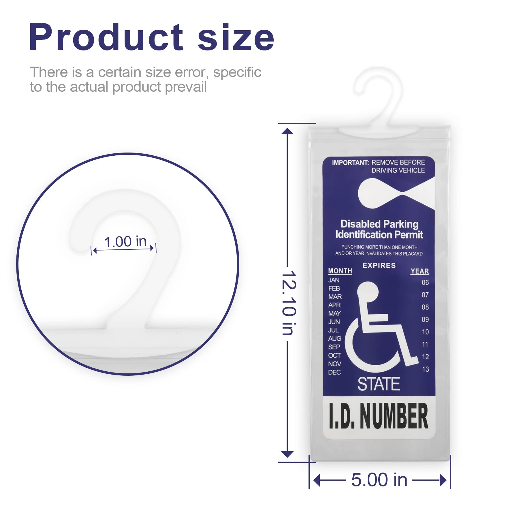 Lot De 2 Supports De Plaque De Stationnement Pour Handicap