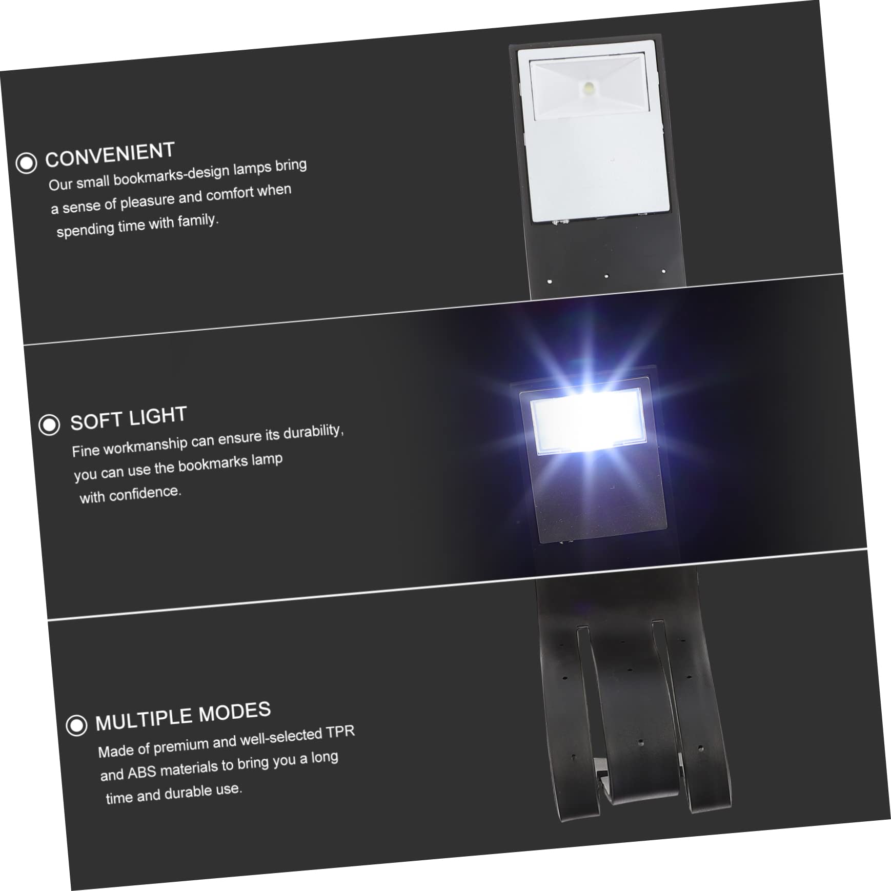 Vaguelly 1Pc Folding Bookmarks Light Night Reading Lamp Eye Protection Clip Lamp for Students Creative Bookmark Design with Soft Warm Light for Studying