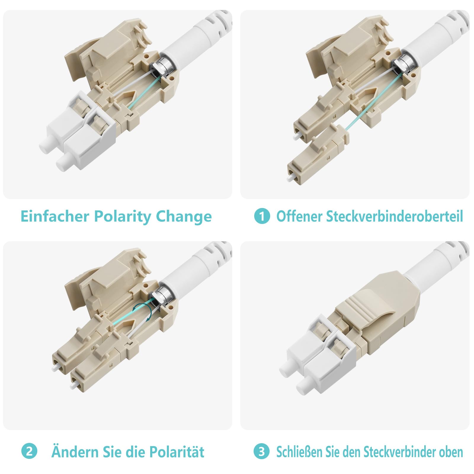 Cable de fibra óptica OM3 LWC blindado LC/UPC a LC/UPC 50/125um, cable de fibra óptica para exteriores Uniboot Duplex Multimode 10GB/40GB, 10m-200m, 3mm LSZH