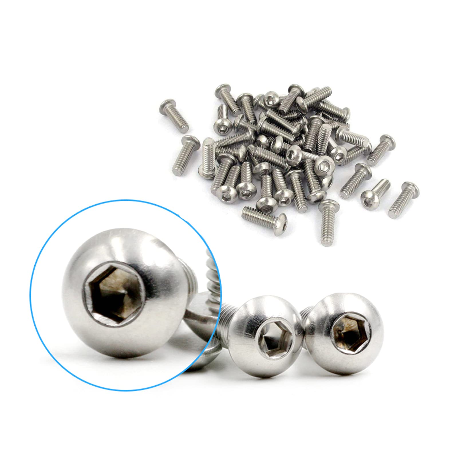 Viti Acciaio Grado 8 10-32 Ossido Nero Esagono Viti A Testa Bottone 10-32 In Acciaio Grado 8 - Finish Ossido Nero - Con Filettatura Fine Per Chiave Esagonale Viti Socket Cap Fine Thread - Foto 6