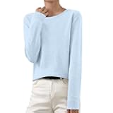 Cashmere Sweaters for Women Roundneck Long Sleeve Jumper Knitted Pullover Warm Sweatshirt