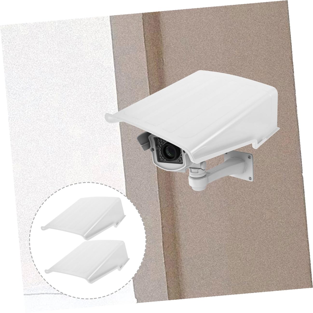 Housse de Protection Plastique pour Caméra de Sécurité Extérieure 2 Jeux Protection Anti-Pluie et Poussière pour Lentille