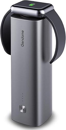 GENDOME Portable Charger LiFePO4 Battery, QC3.0 & PD3.0 22.5W Fast Charging, 15000mAh Portable Power Bank Built in USB C Cable, Travel Essential