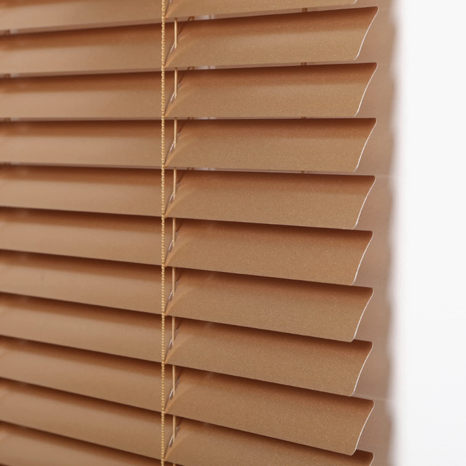 Gold Aluminium Venetian Blinds for Windows,Anti-UV Waterproof Thermal Insulated Blinds Shades,Blackout Roller Blinds for Kitchen,Office,Bathroom,Bedroom,with Fixings,Custom (W120xH120cm(47x47in))