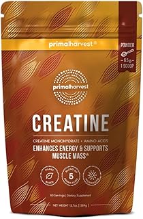 Primal Harvest Creatine Powder Supplement for Men and Women's Fitness, Workouts, and Muscle Growth, to Help Promote Recovery, Strength, Energy, and Endurance (1) - Produto 5 mais recomendado com 4.3 estrelas