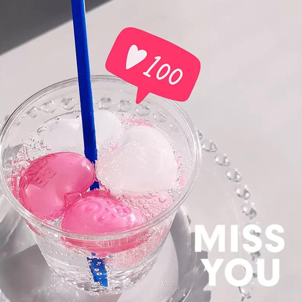15 Cubitos Hielo Corazón Reutilizables - Regalo Perfecto para Bodas y Aniversarios, Congelación Ultrarrápida con Diseño Romántico