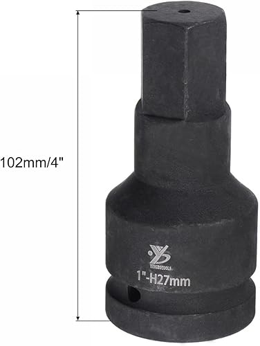 Miniatura 7 de uxcell Zócalo de la broca hexagonal del impacto de 55.8 ft m, 1" impulsión 321.5 ft m longitud CR-MO tamaños métricos de acero