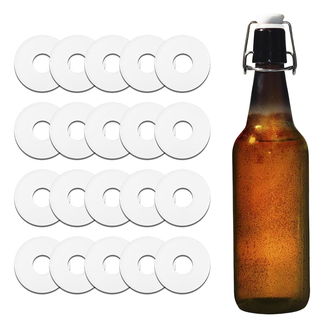 25pcs Silicone Rubber Gaskets Washers Backs For Grolsch Ez Cap Swing Top Bottle Cap Home Brew Bier Frisdrank Fles Seal Bar Toegang