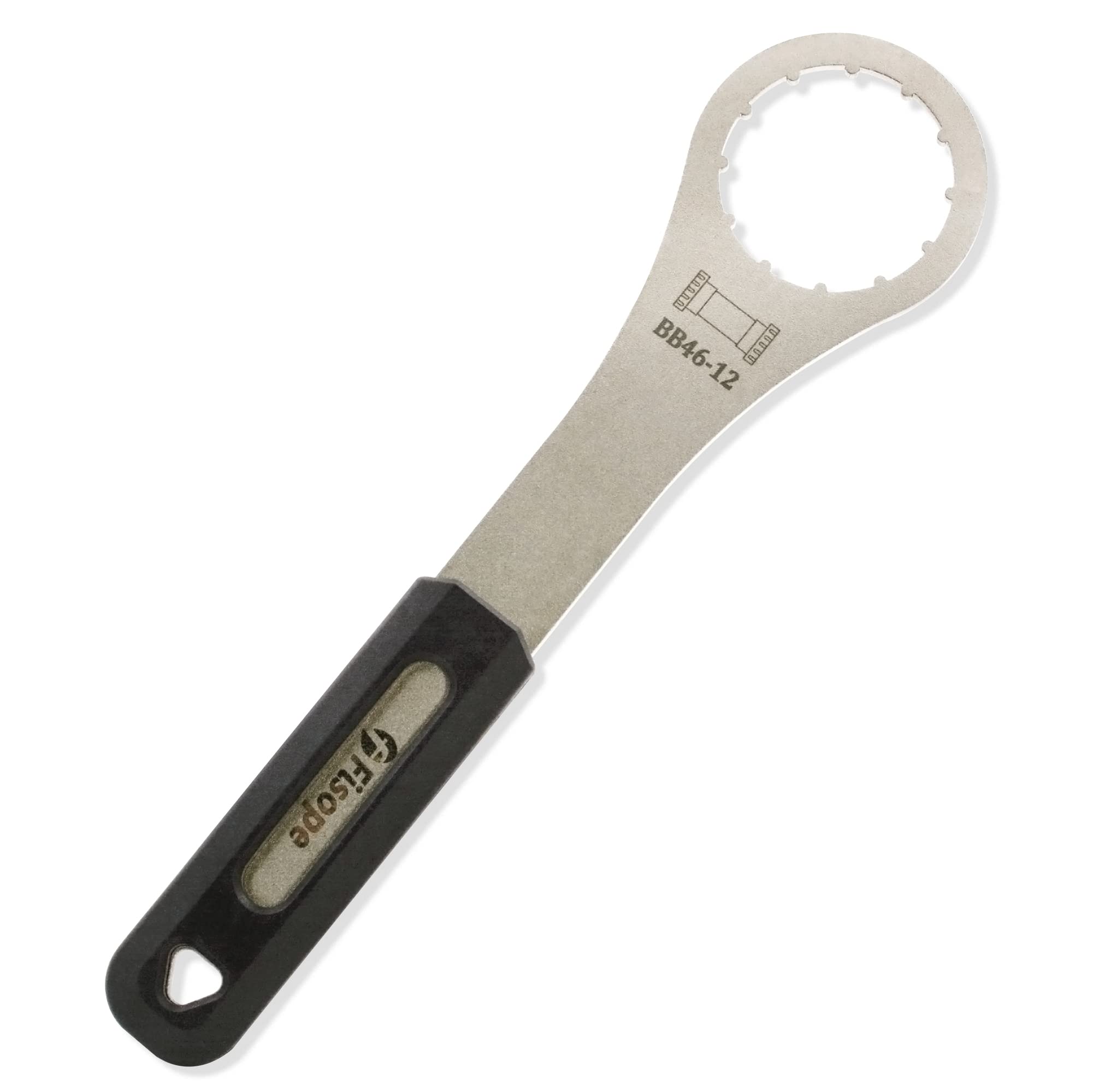 FisopeBicycle Bearing Bottom Bracket Removal Tool Bike BB Wrench with Updated Grip Compatible with SRAM Dub BSA30 Other Bearing Bottom Bracket with 46MM Outside Diameter 12 Notches
