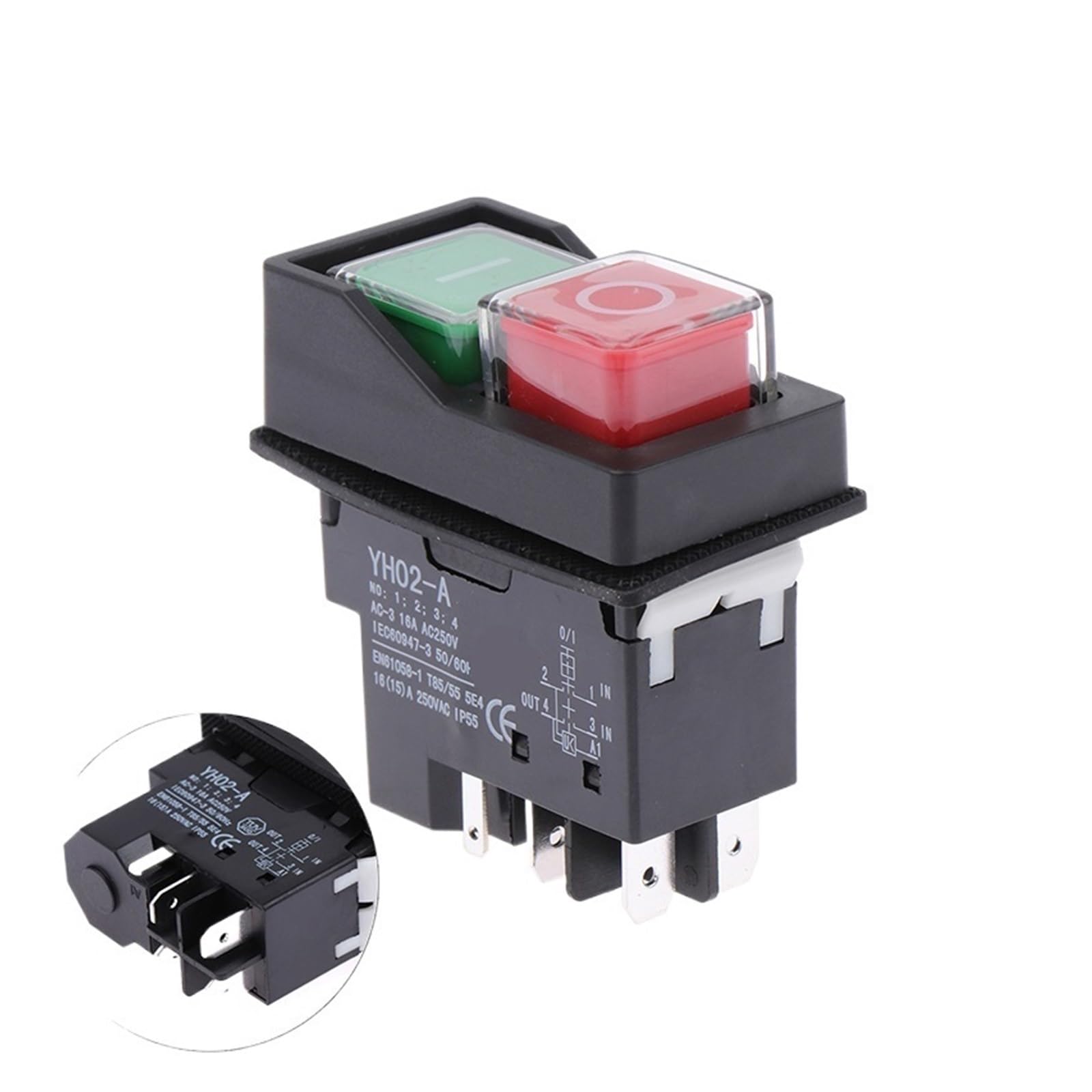 Interrupteur électromagnétique AC250V NISZA sans poignée remplaçable KJD17 KLD-28
