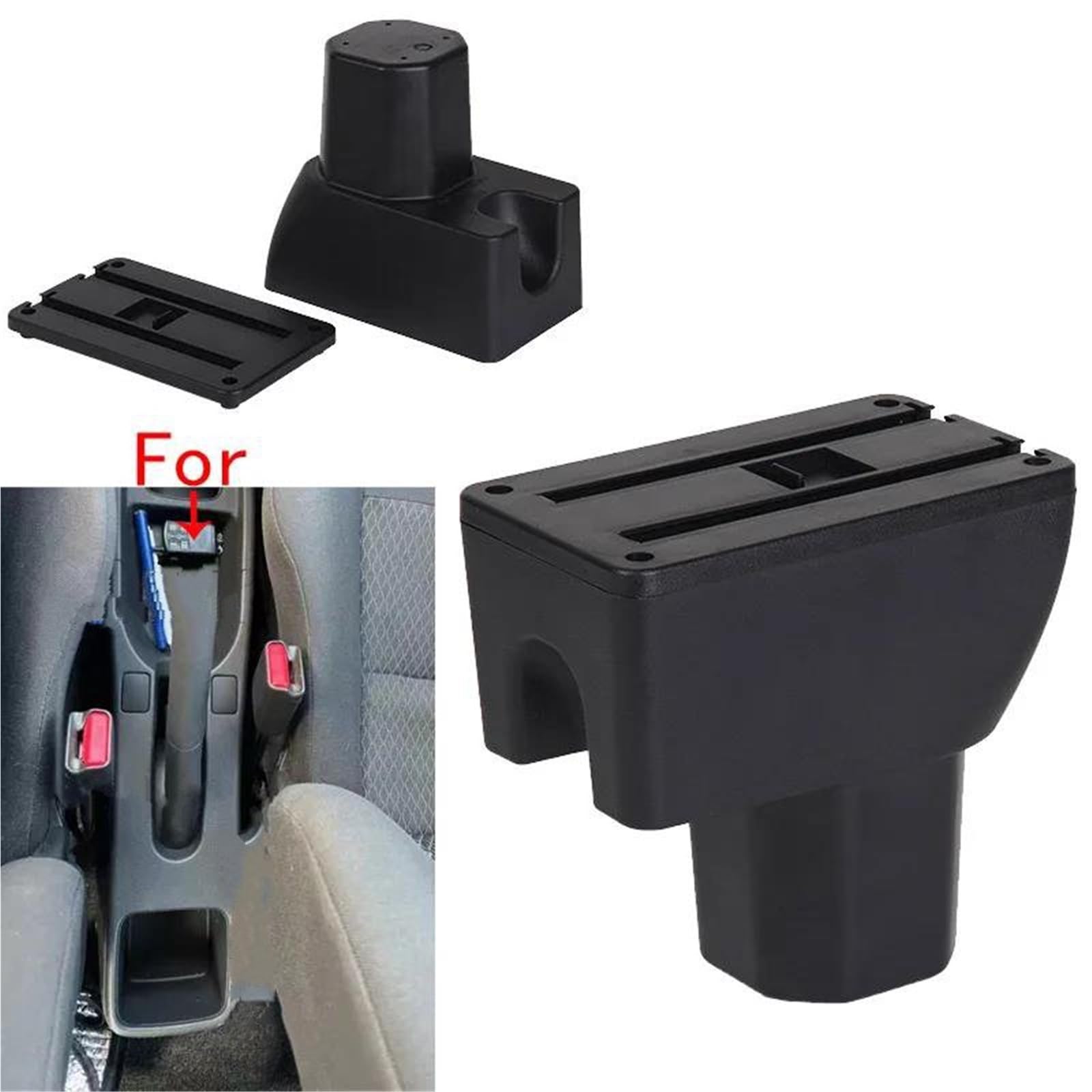 Accoudoirs Voiture Organiseur Console Centrale Double Couche Boîte Rangement Pour Suzuki Pour Accessoires Remplacement Pour Splash(Type F)