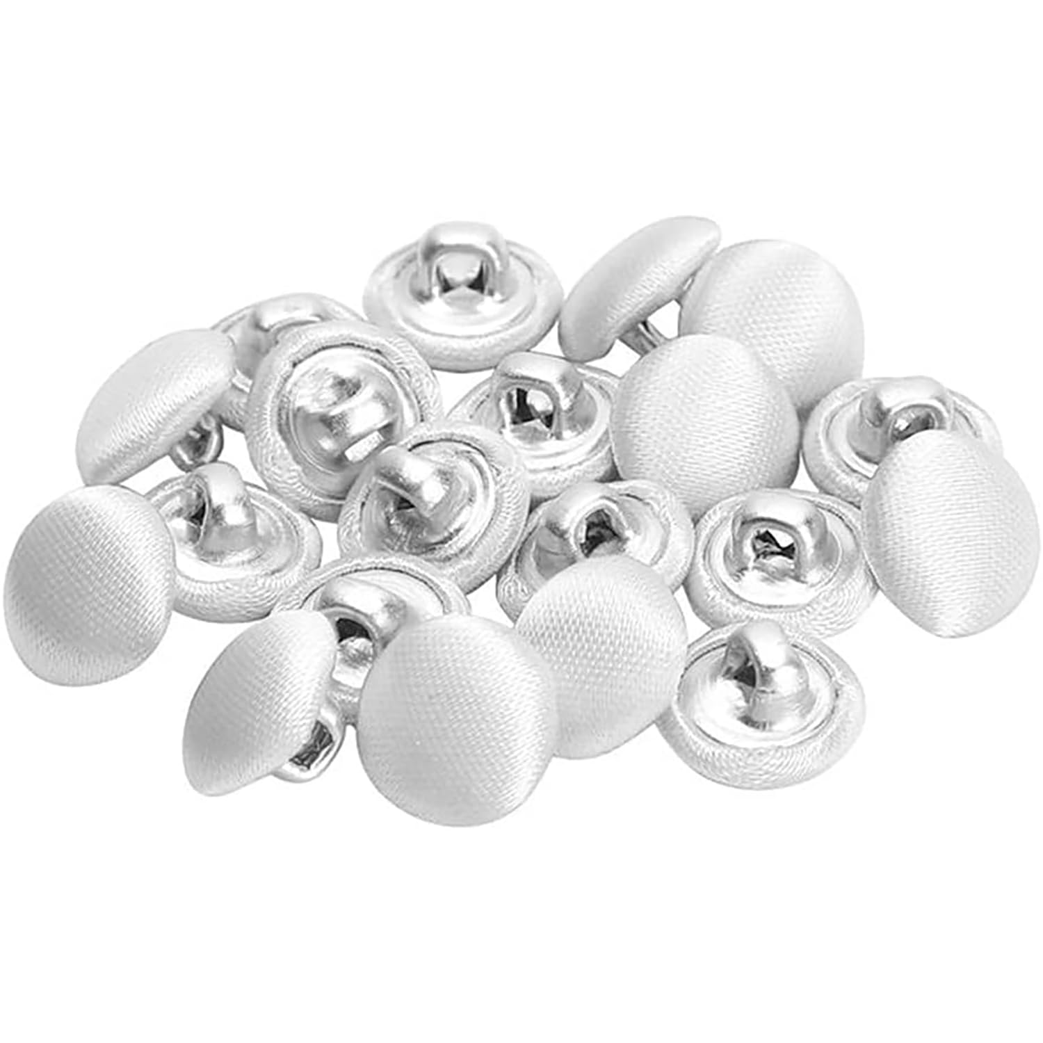 20 Pcs Satin Covered Metal Shank Buttons Cloth Buttons for Wedding Dress Tuxedo Suits