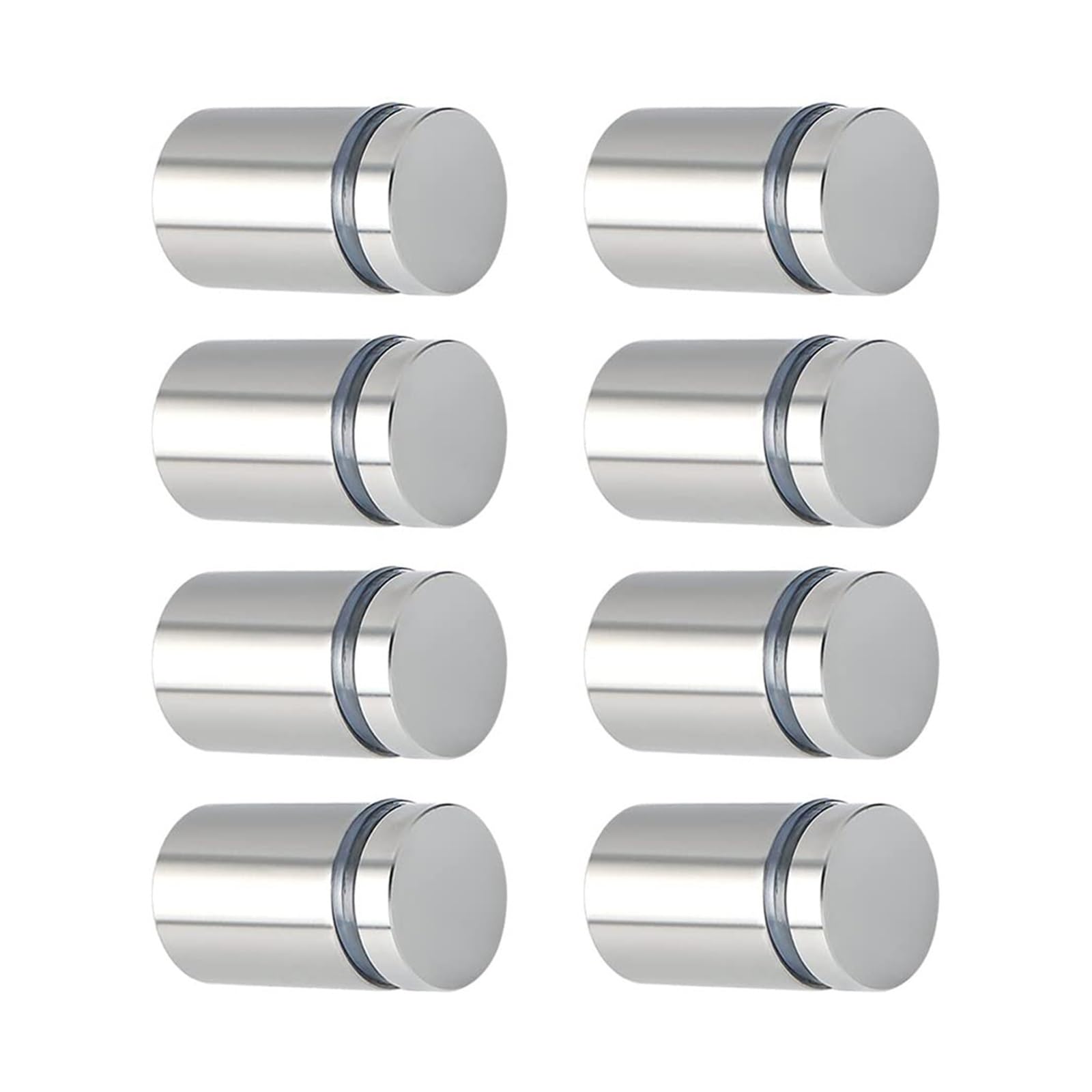 Puaisjn Silver Aluminum Standoff Fixings, Stainless Standoff Screws Pack Of 5 12X20-30Mm For Glass Posters Frames Mirrors(12X20mm)