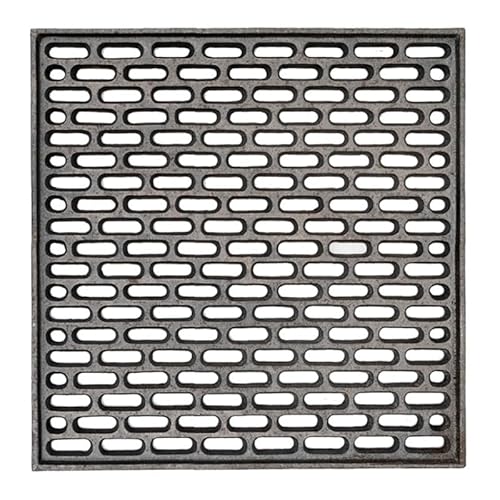 Rejilla de ventilación de hierro fundido para chimeneas, estufas de leña y fogatas con dimensiones 300 x 300 mm y grosor 1 cm - RIF 0027