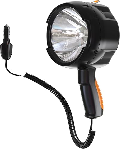 Proyector de mano 1500 lúmenes 12V enchufe luz LED para barco camping linterna caza proyector coche linterna marina