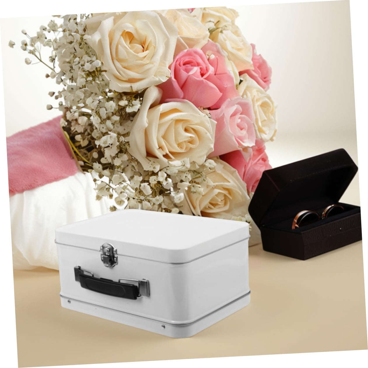 2pezzi Scatole Decorative Valigia Per Matrimonio e Organizzatori e Cancelleria