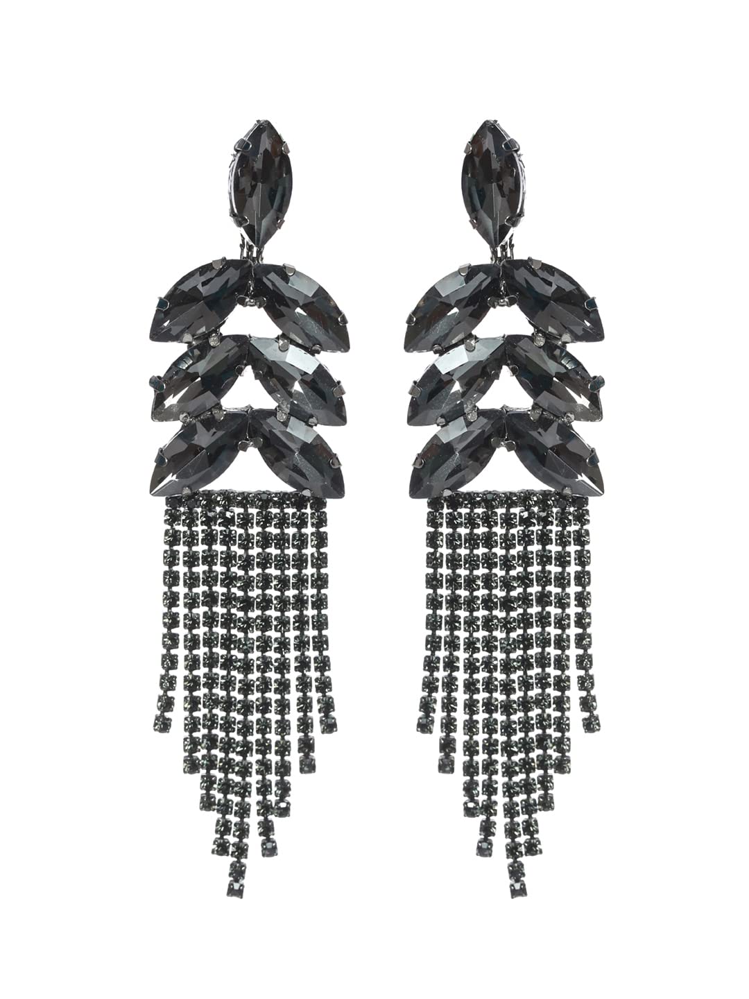 Priyaasi Black Leaf Tassel Drop Earrings (B0B18TJNJP) Amazon Price History, Amazon Price Tracker