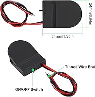 Vista 5 de Alinan Soporte de batería con botón, soporte de batería de celda de moneda con interruptor CR2032 1 X 3V Soporte de batería Caja de almacenamiento