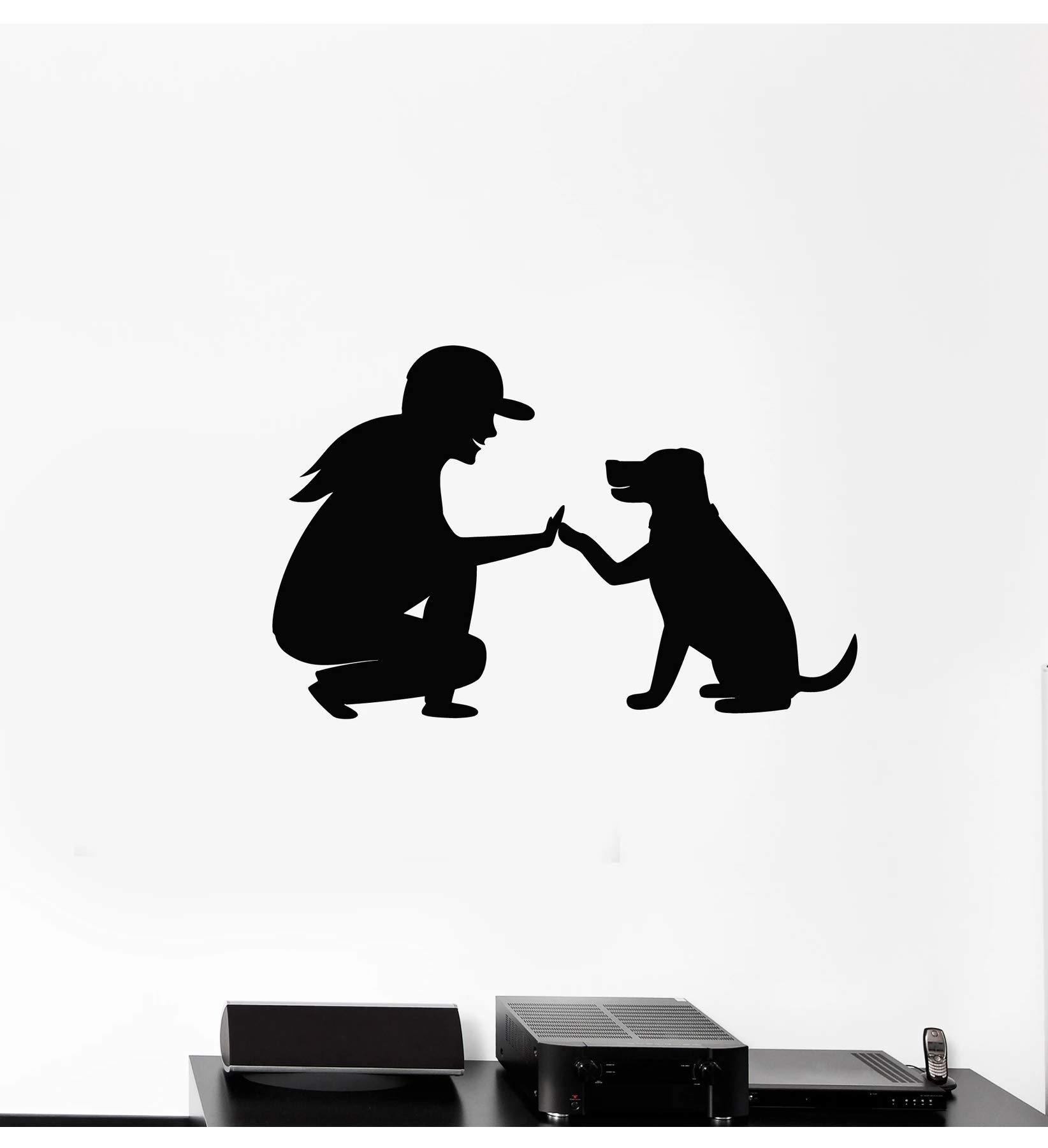 VVWV Dog Love Wall Stickers Kids Room Bedroom Living Room Home Decoration Grooming Saloon L X H 60 X 50 Cms-picture-35