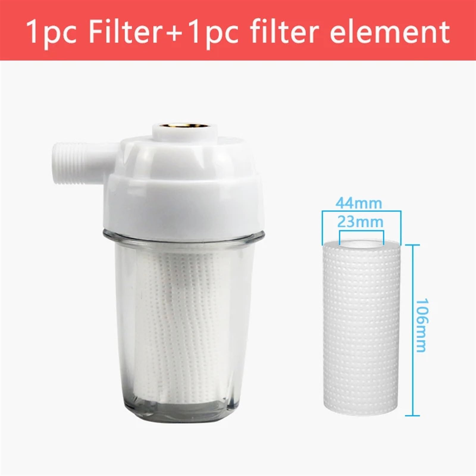 5-stufiges Duschfiltersystem – PP-Baumwoll-Wasserhahnreiniger für Zuhause – Wasserenthärter & Chlorentfernung – inklusive 1 Filter und 1 Kartusche – verbessert das Duscherlebnis