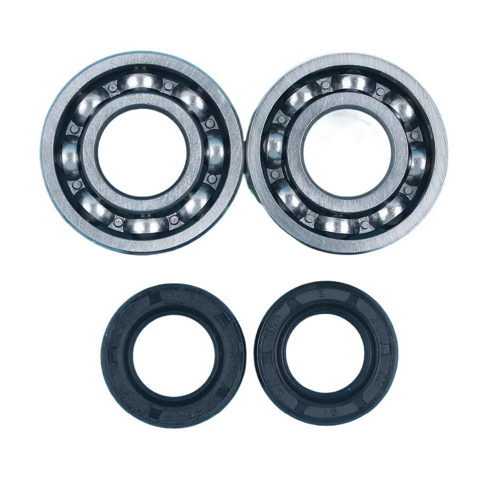 2 rodamientos de cigüeñal con Kit de retenes de Aceite compatibles con motosierras MS230, MS250, MS210, 021, 023, 025 y MS 230/250. Piezas de Repuesto.