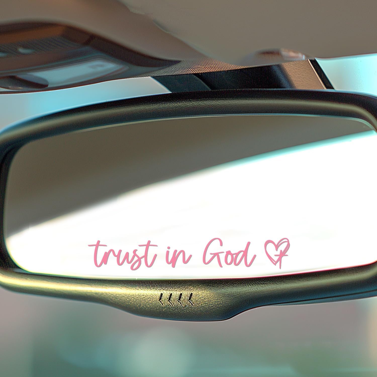 3X Trust in God Mirror Sticker for Cars image 4