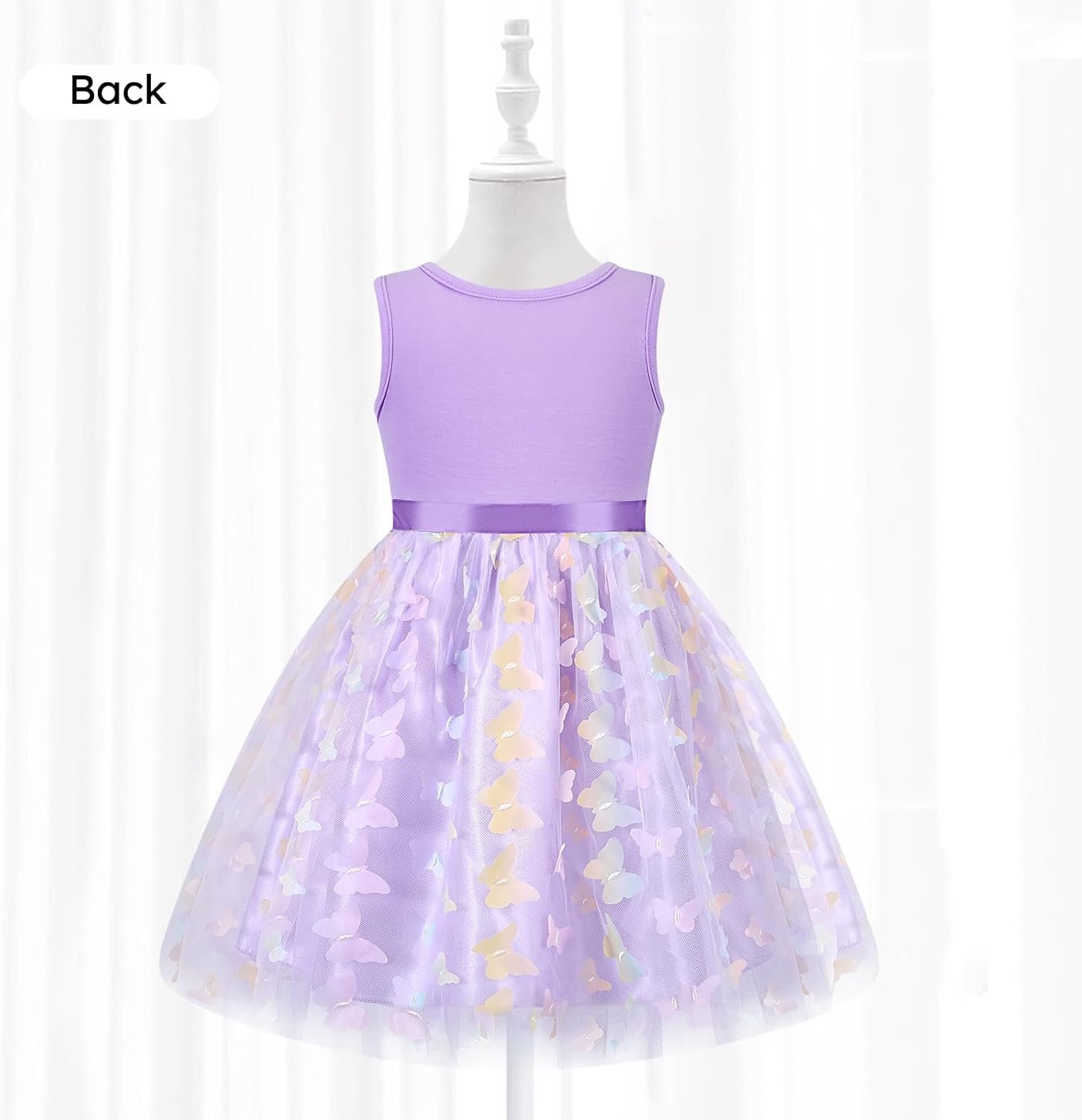 Toddler Tulle Dress Little Girls Summer Sleeveless Dresses Kids Tutu Princess Party Formal Sundress 2-8Y