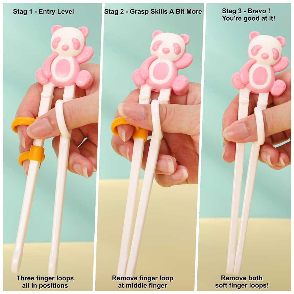 Carykon Lot De 3 Paires De Baguettes D'apprentissage Amovibles Pour Enfants, Bébés, Débutants Et Adultes