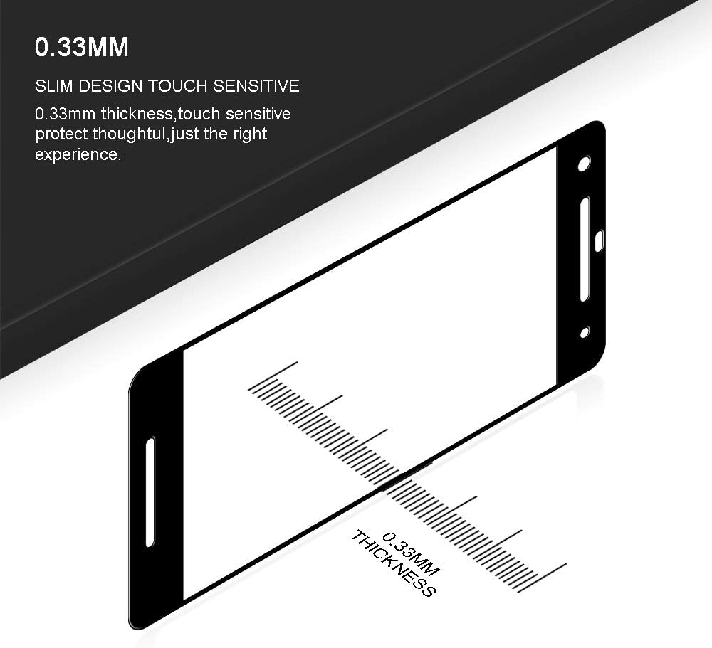TOCOL 3 Pack for Google Pixel 2 Screen Protector, Full Coverage Tempered Glass Case Friendly 9H Hardness Bubble Free