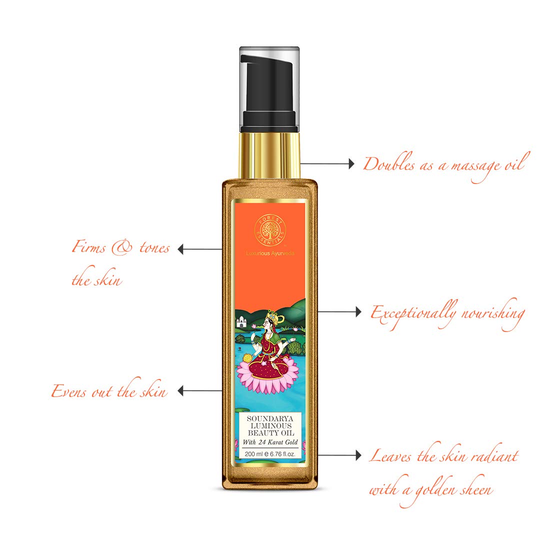 Forest Essentials Soundarya Beauty Body Oil, 200ml