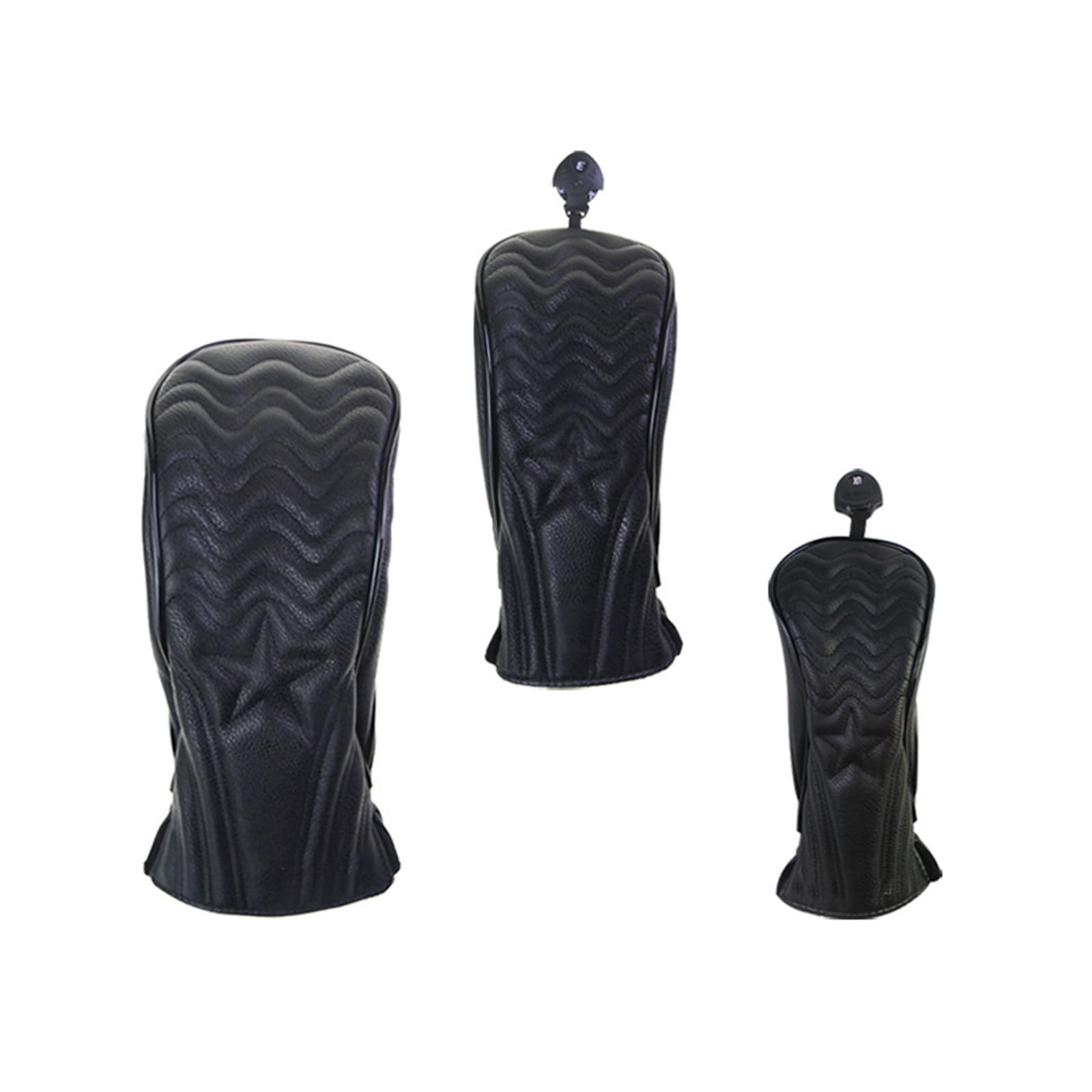 Funda universal para cabeza de golf de madera con estrella impermeable, ligera, portátil, para jugadores de viaje, de instalación rápida, textura de estrella, cubierta de cabeza de golf, de