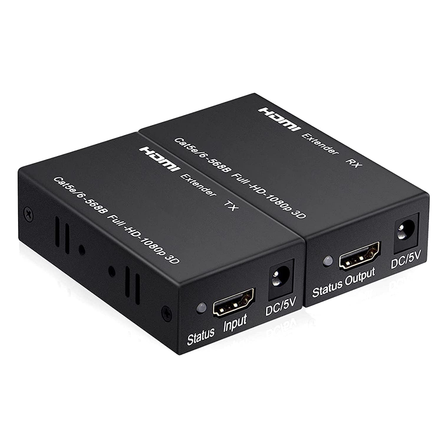 60 Meter HDMI Extender/Extension Over LAN CAT6 CAT5e Cable (in Pair - RX Receiver with TX Transmitter) for CCTV Camera System, Projectors, LED LED TV, Gaming Consoles - Black-image-25