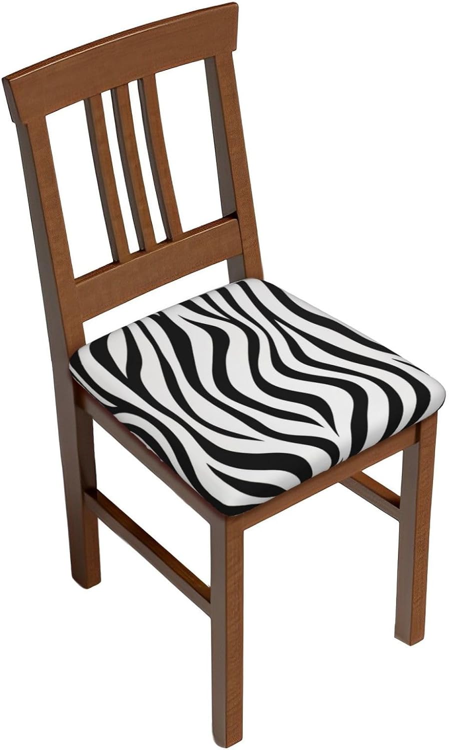 Zebra Print Print Square Cushion Covers 6 Pcs Set Elastic Non-Slip Seat Cushion Slipcovers Pet Furniture Protectors for Chair, Sofa