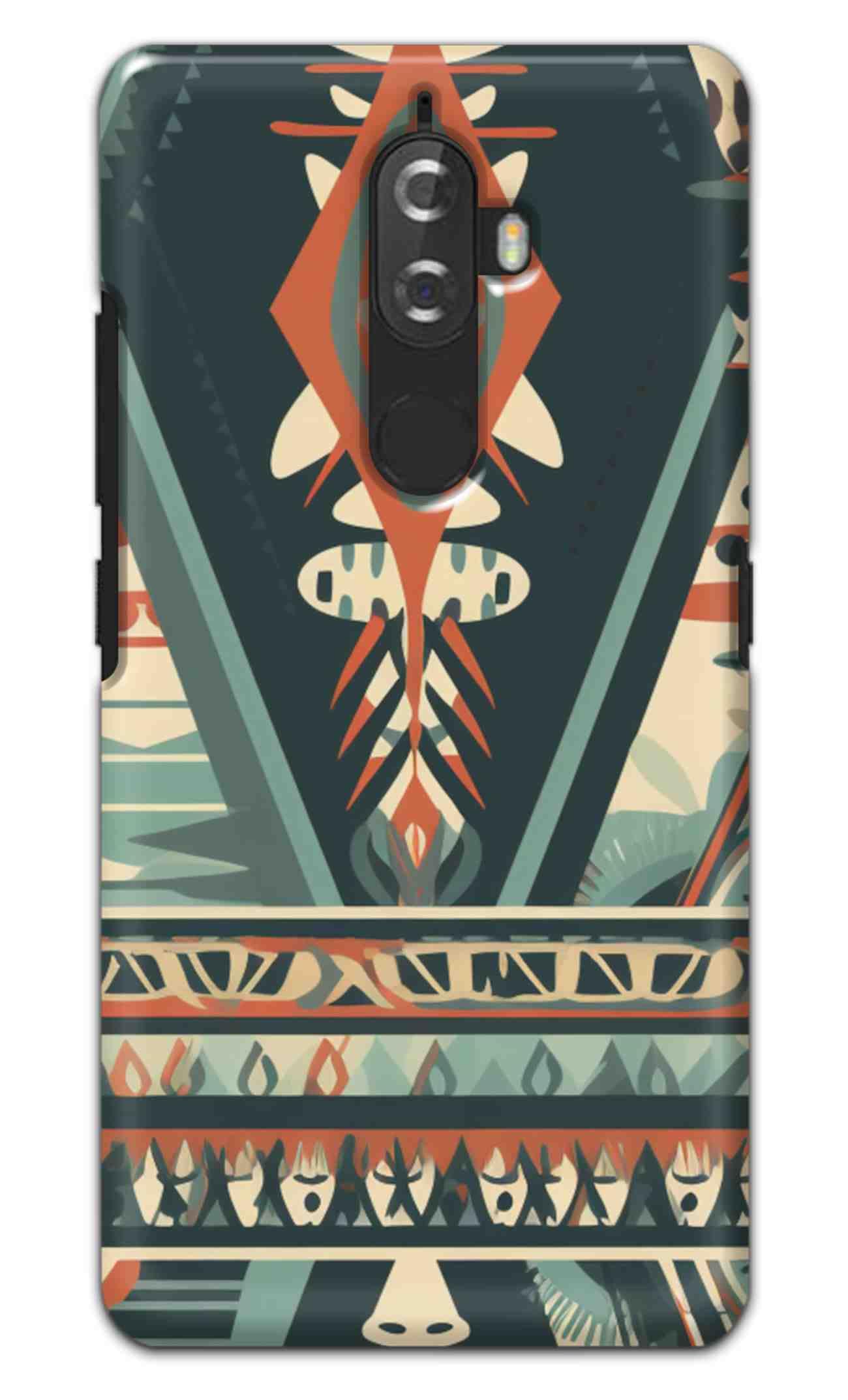 NDCOM for Lenovo K8 Plus Back Cover Tribal Imprints African Ethnic Art Printed Hard Case