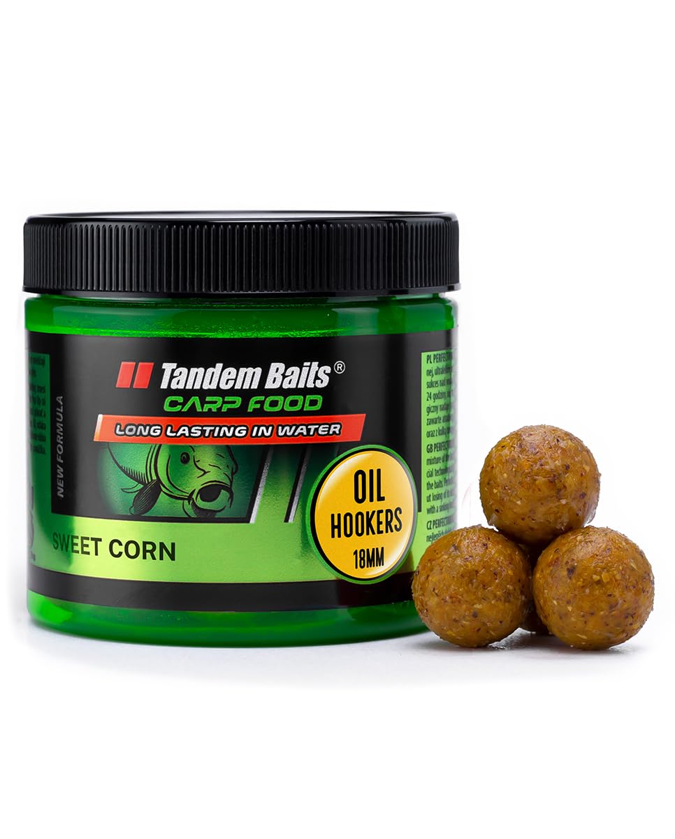 Tandem Baits Carp Food Perfection Oil Hookers Sugar Corn | Carp Hook Baits | Carp Fishing Without Effort | Bait for Big Fish Fishing | Carp Accessories for Professionals & Hobby Anglers 18 mm 120 g โ image 1