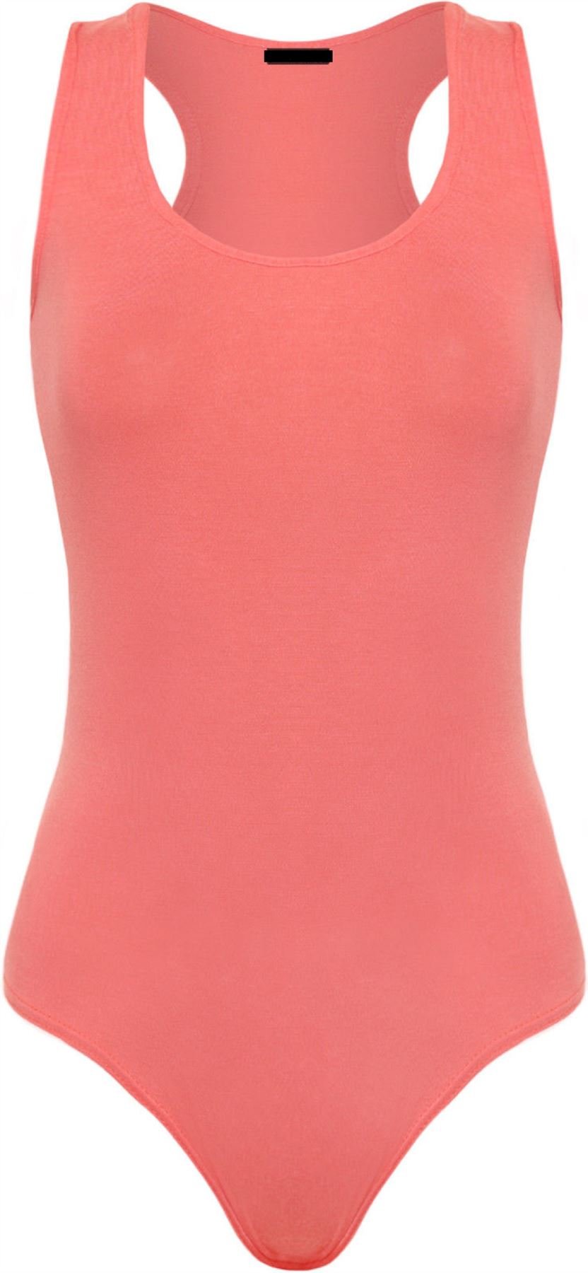 Gostyles Women's Coral Gostyles® Racer Back Muscle Bodysuit, Soft & Comfortable Everyday Wear Sleeveless Stretchy Leotard Vest Top (, 8-10)