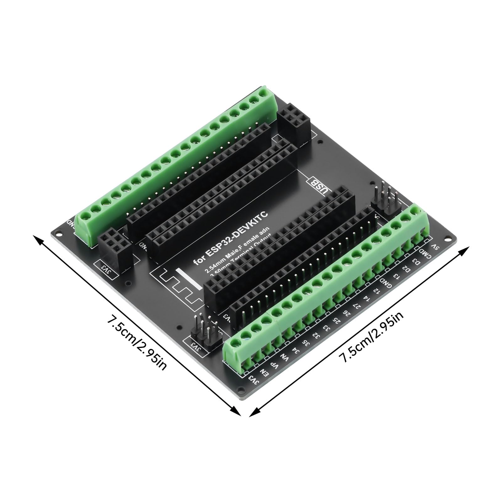 diymore 3 pezzi per ESP32 Breakout Board Scheda di espansione GPIO da 1 a 3 compatibile con la scheda di sviluppo per ESP32 38 Pin