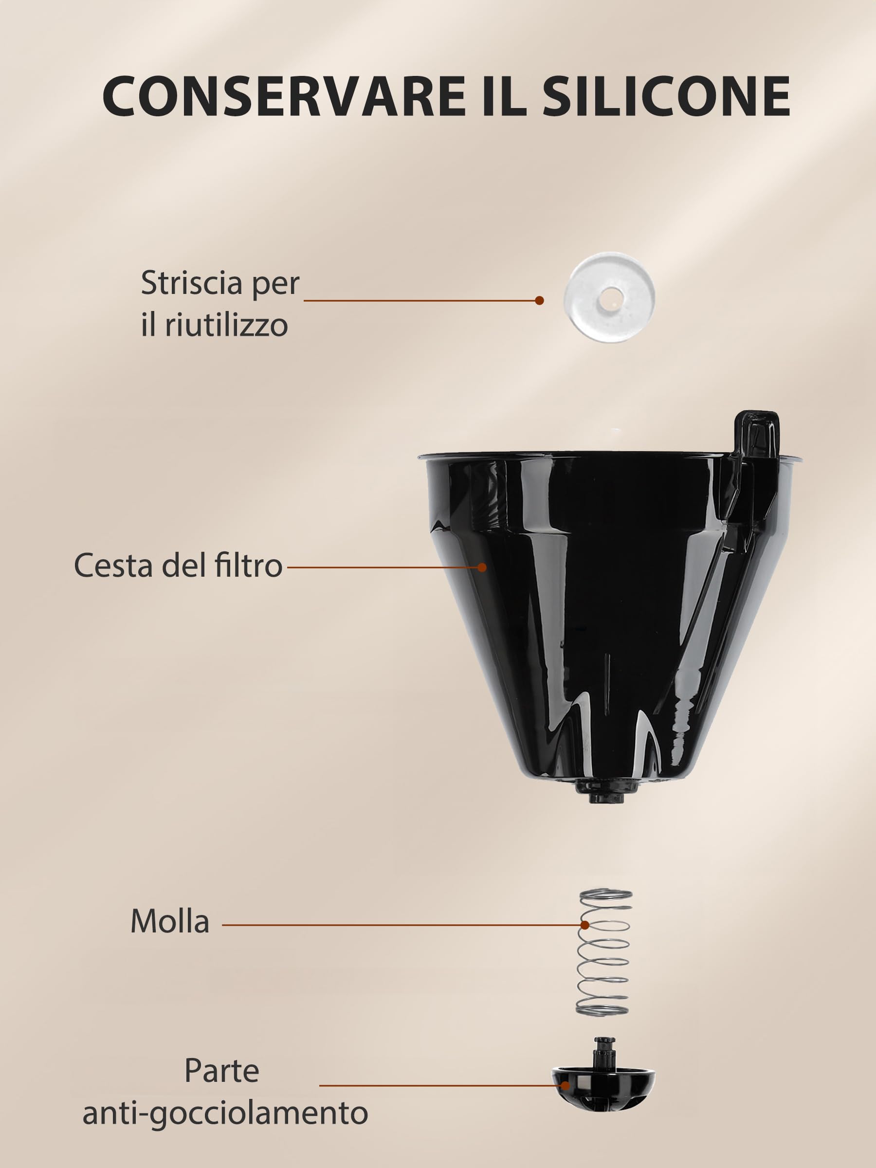 Aigostar - Macchina Caffè Americano, 1000W, Programmabile 24h con Display LCD, Autopulizia, 1.5L (12 Tazze), Regolazione Intensità, Filtro Riutilizzabile, Antigoccia, Piastra Riscaldante, BPA FREE