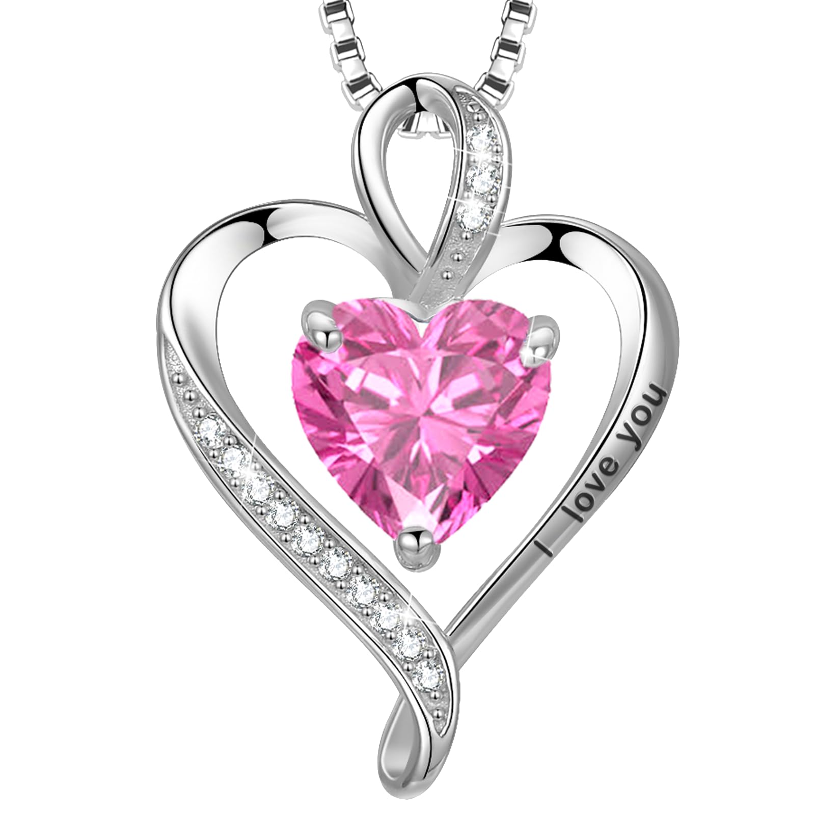 LAVUMO Collana Donna Cuore Argento Sterling 925 Originale Gioielli Regalo per Lei Amiche Moglie Mamma Fidanzata Compleanno San Valentino Natale Anniversario Festa Della Mamma Donna Regalo Idea