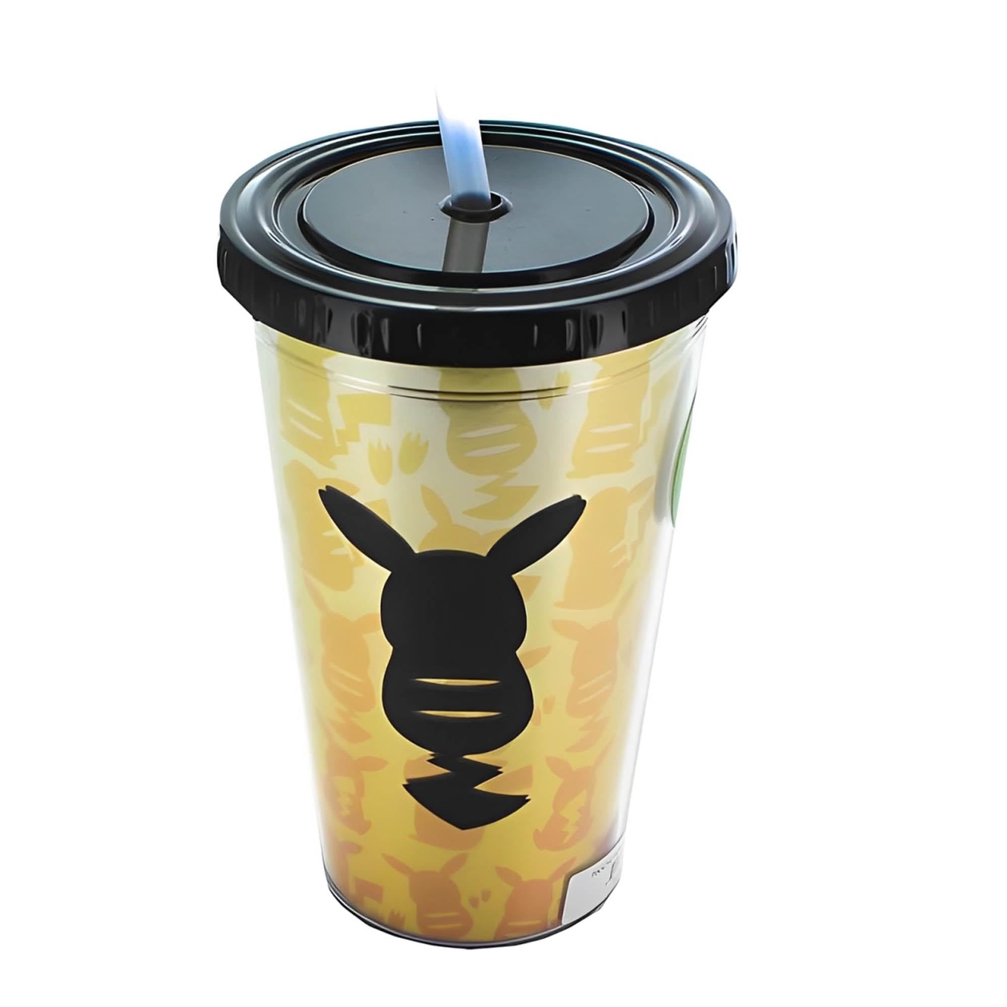 JUST FUNKY Pokemon Pikachu Silhouette Gold 16oz Carnival Cup