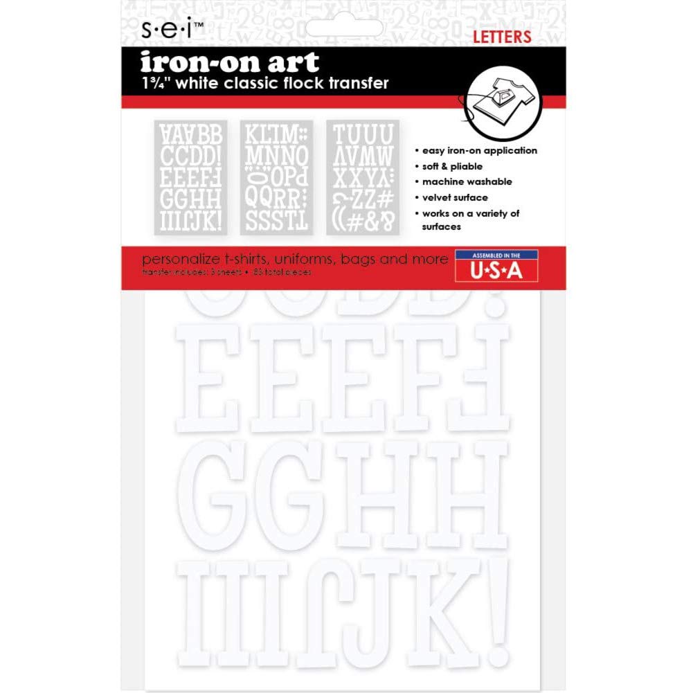 SEI LETTER TRANSFERS WHITE, One Size