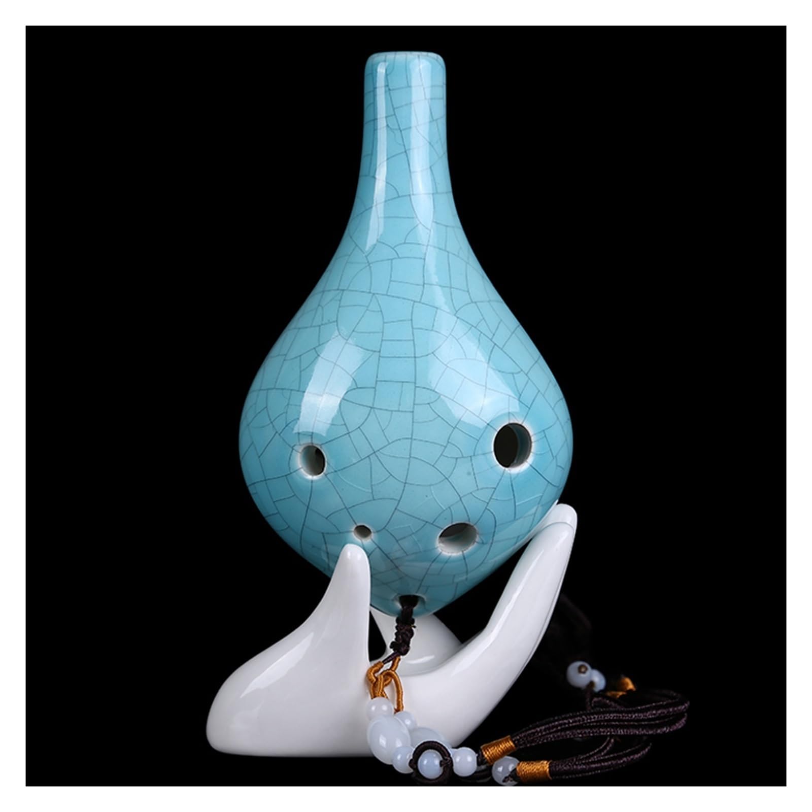 Ocarina Ocarina AC A 6 Fori Strumento Ocarina Affumicato Con Tono C Alto In Ceramica Rossa Consigliato Per Principianti(Style 10)