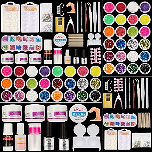 Guffo Acrylic Nail Kit, Acrylic Nail Set With Acrylic Powder and Liquid Set, Acrylic nail Supplies and Nail Art Tools for Nail Extension, Nail kit set professional acrylic with everything