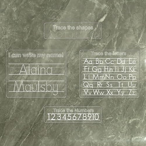 Pahdecor Personalized Name Tracing Board (4Pcs)