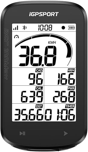 iGPSPORT BSC100MAX GPS Bike Computer, 3 '' Pantalla Auto StartStop Custom Data 40H Impermeable Bicicletas Computadora Inalámbrica