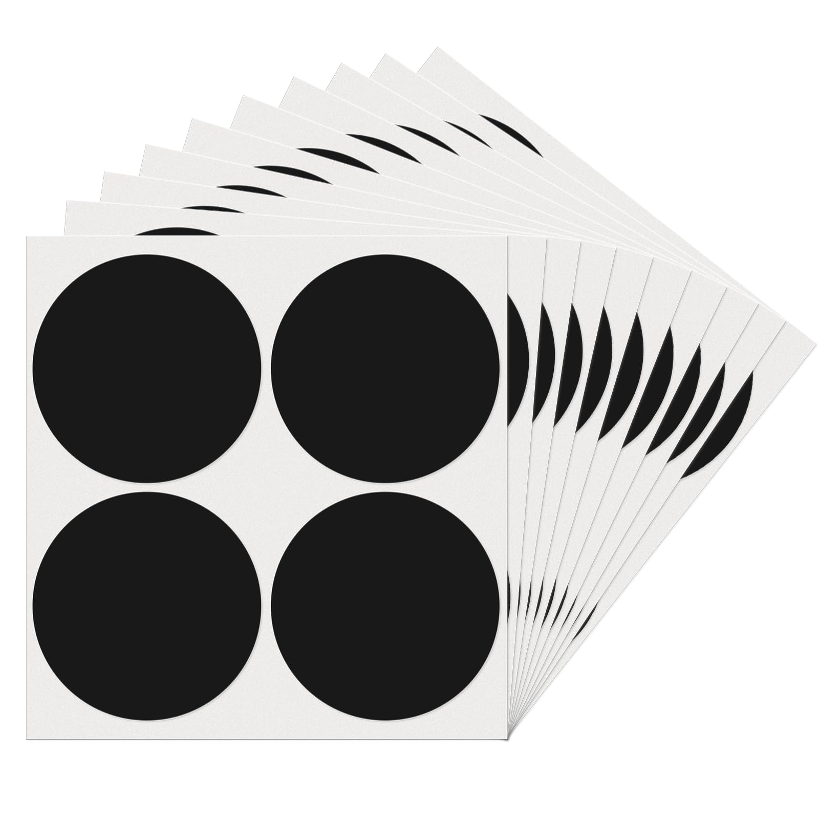 200 stuks ronde stickers groot 90 mm zelfklevende stippen etiketten kleurcodering cirkelstickers weerbestendig zwart