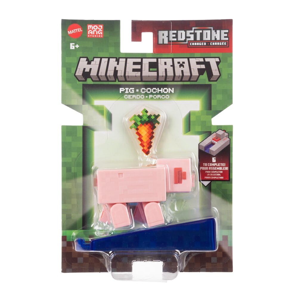 Minecraft Redstone Charged Series Pig 3.25" Action Figure